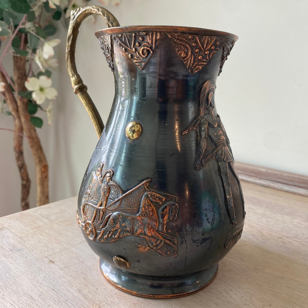 Antique Medieval Greek Solid Copper/Brass Water Pitcher